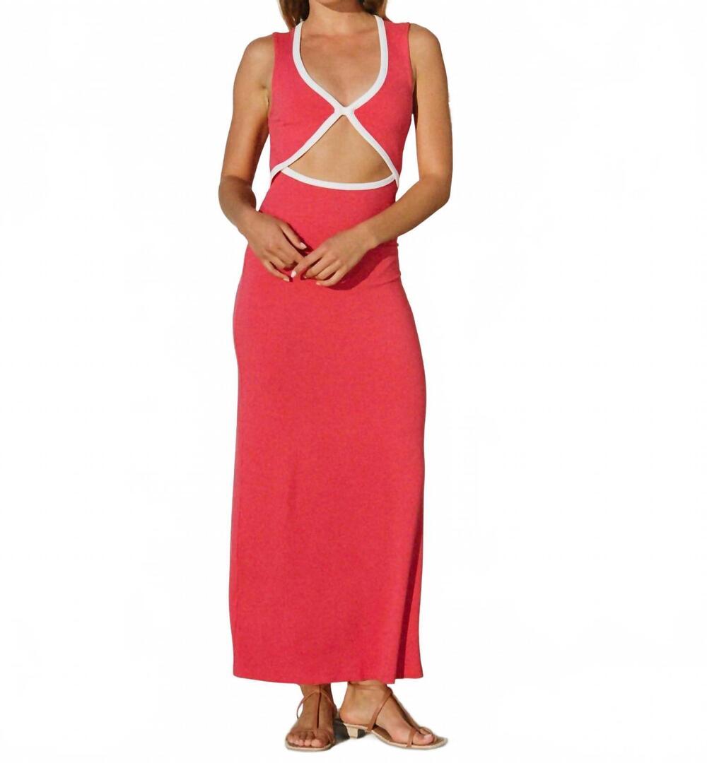 NEW L*SPACE steph dress in pout / cream